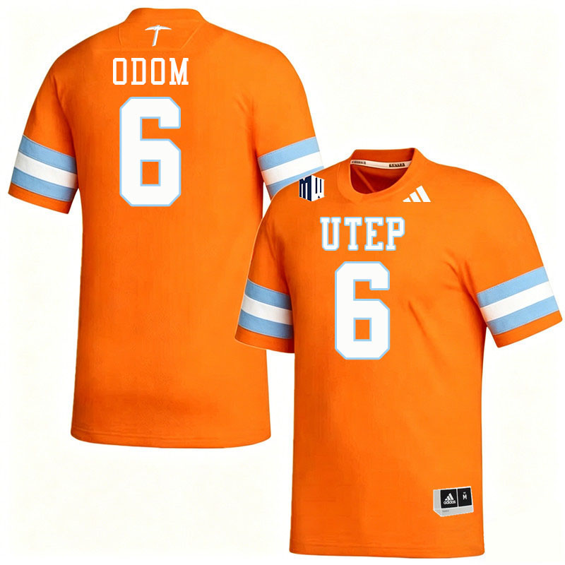 UTEP Miners #6 Kenny Odom College Football Jerseys,Uniforms-Orange